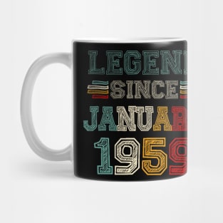 64 Years Old Legend Since January 1959 64th Birthday Mug